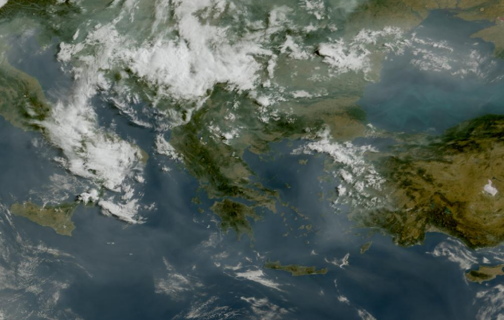 Τελευταία δορυφορική εικόνα νεφοκάλυψης