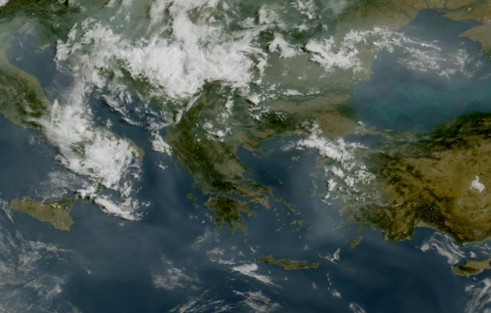 Τελευταία δορυφορική εικόνα νεφοκάλυψης