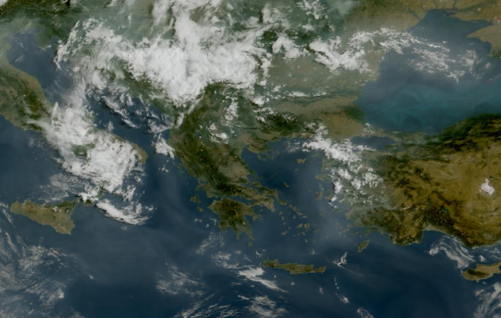 Τελευταία δορυφορική εικόνα νεφοκάλυψης