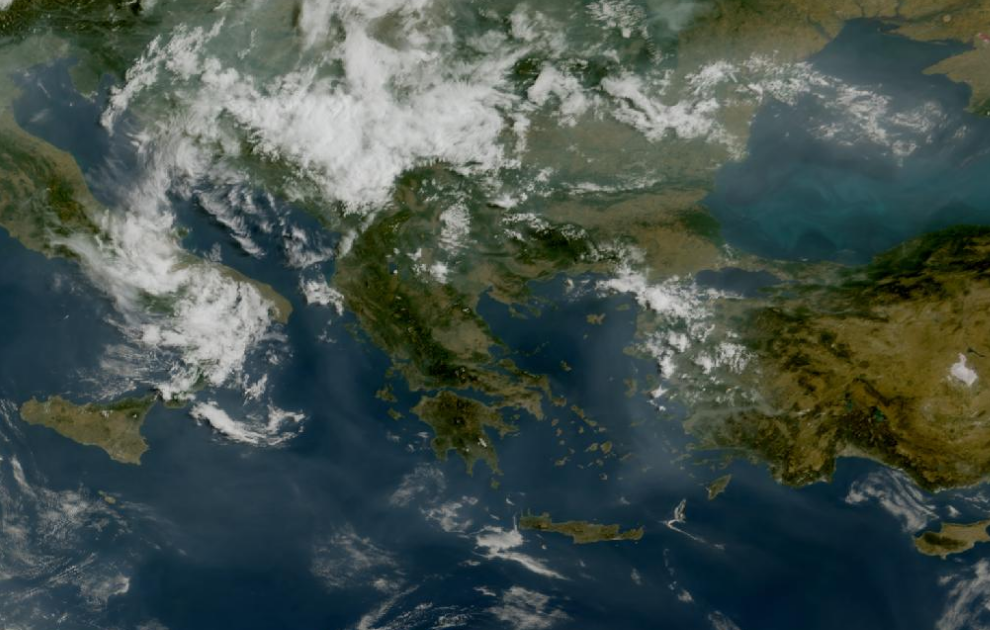 Τελευταία δορυφορική εικόνα νεφοκάλυψης