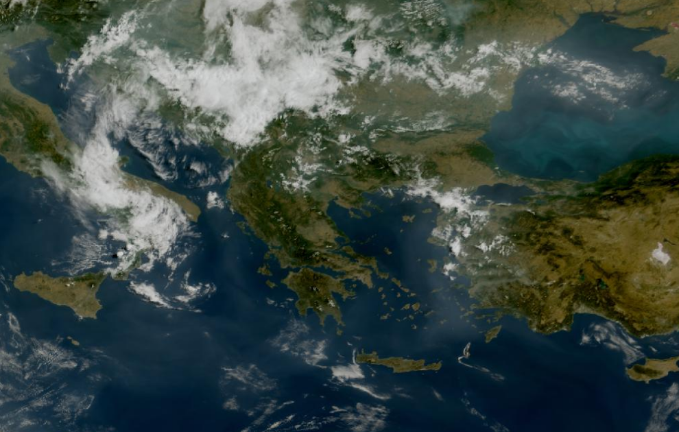 Τελευταία δορυφορική εικόνα νεφοκάλυψης