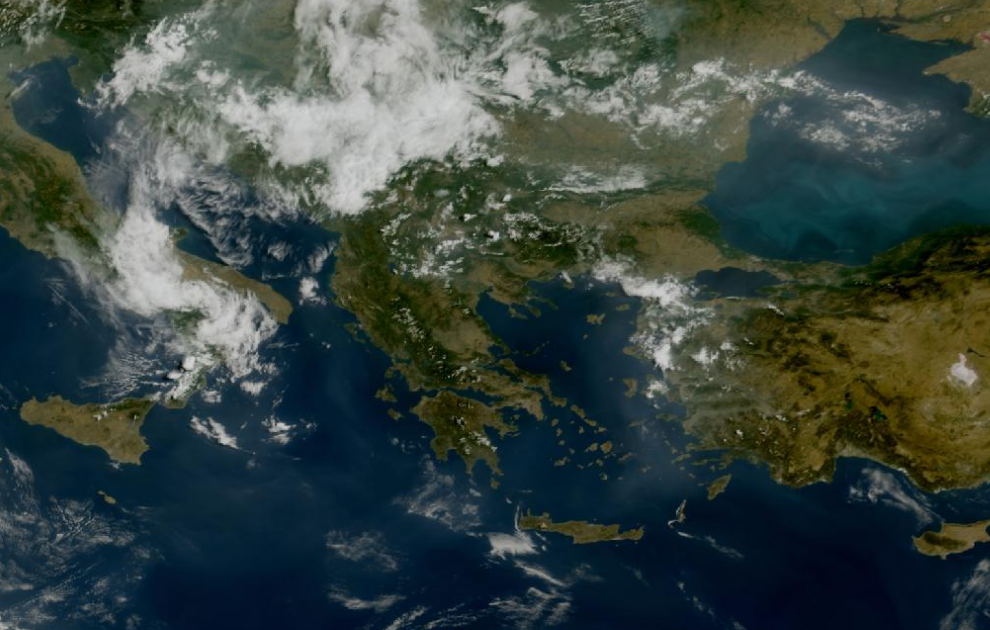 Τελευταία δορυφορική εικόνα νεφοκάλυψης