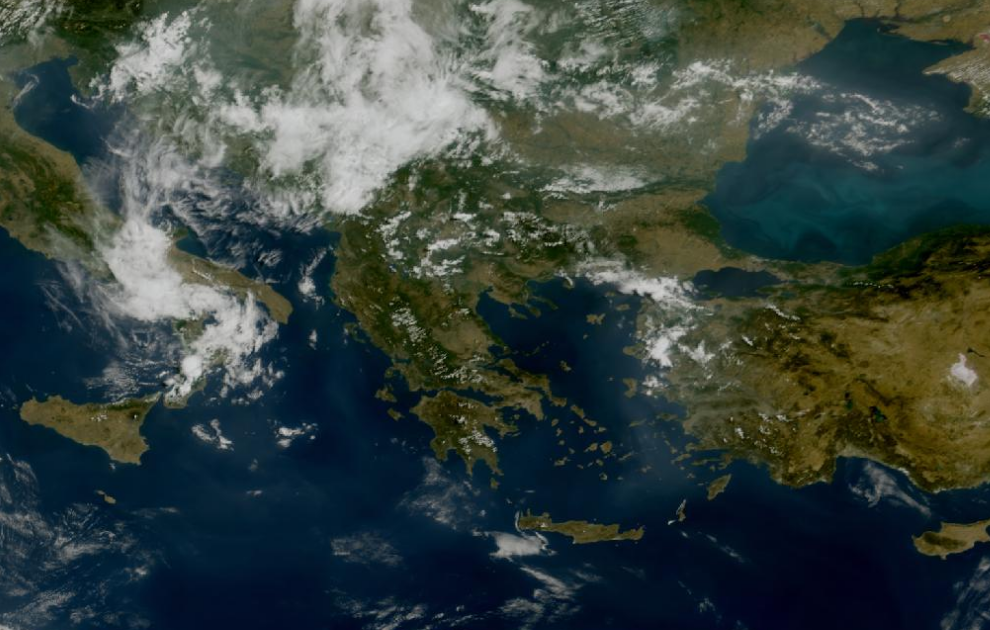 Τελευταία δορυφορική εικόνα νεφοκάλυψης