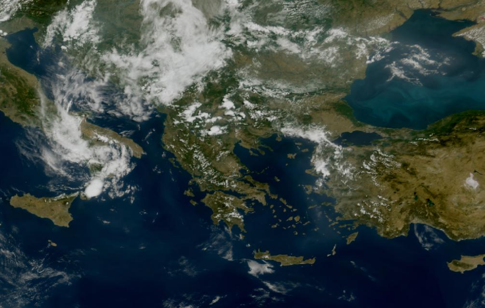 Τελευταία δορυφορική εικόνα νεφοκάλυψης