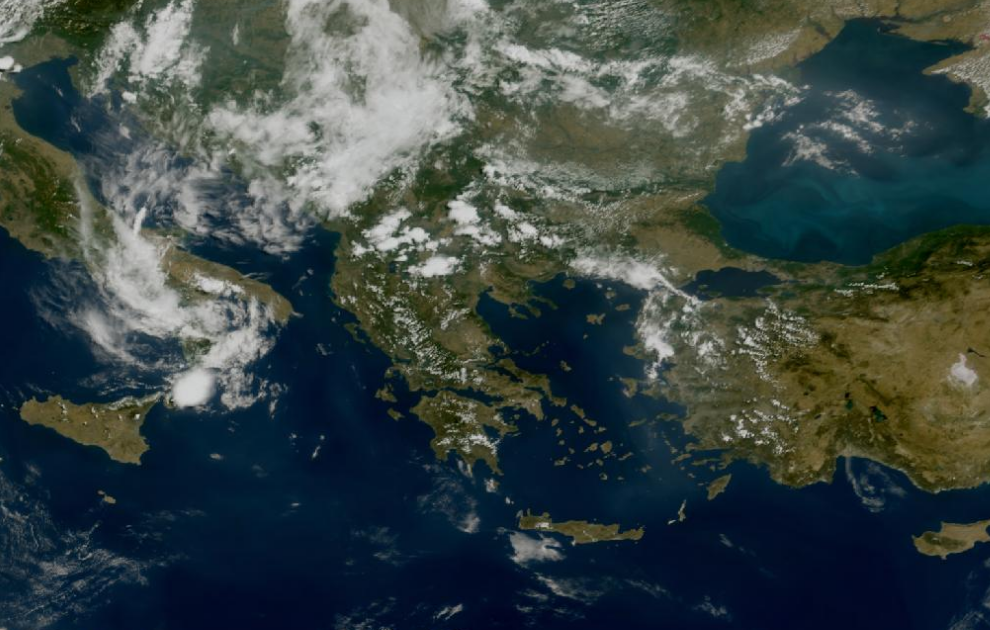 Τελευταία δορυφορική εικόνα νεφοκάλυψης