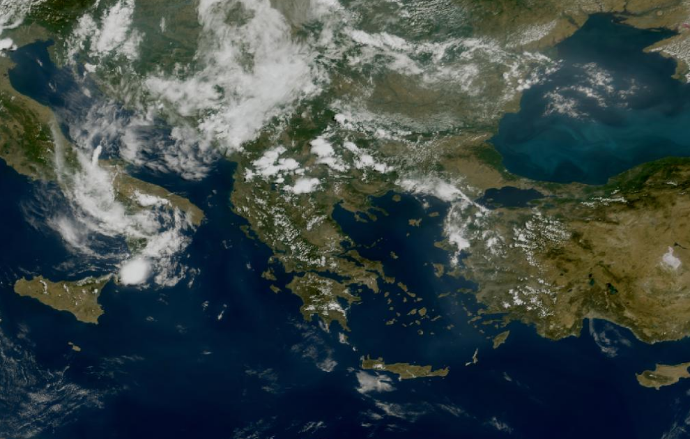 Τελευταία δορυφορική εικόνα νεφοκάλυψης