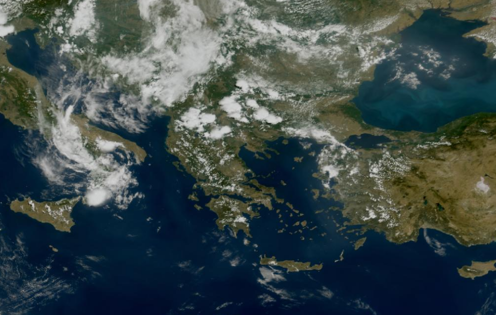 Τελευταία δορυφορική εικόνα νεφοκάλυψης