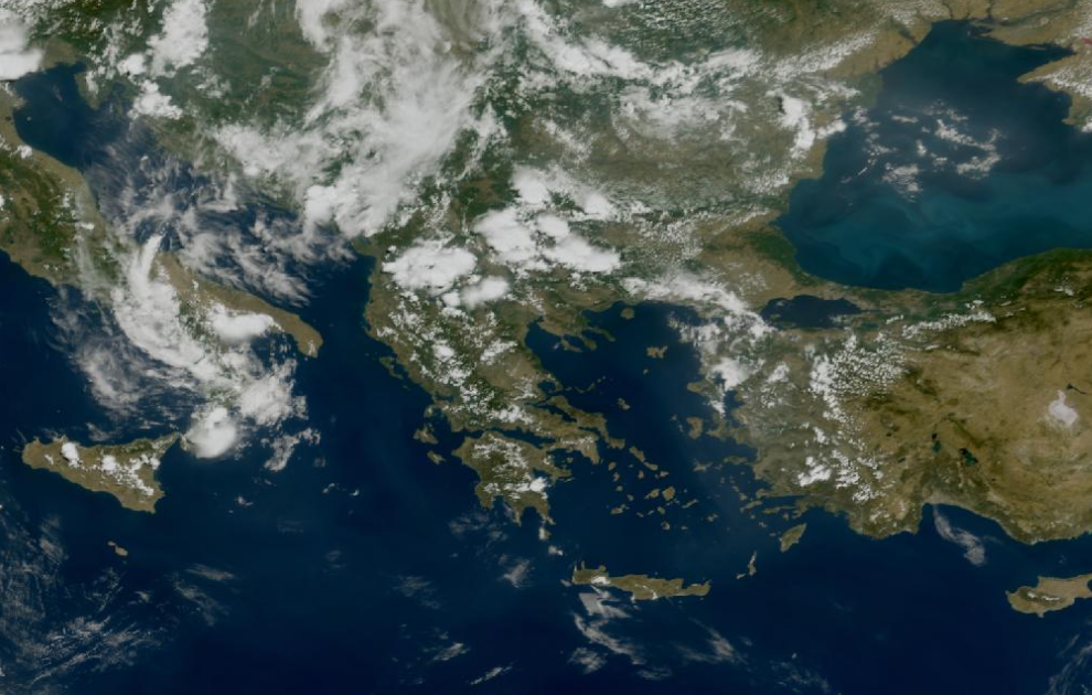 Τελευταία δορυφορική εικόνα νεφοκάλυψης