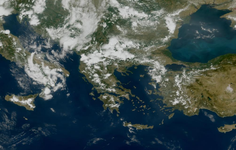 Τελευταία δορυφορική εικόνα νεφοκάλυψης