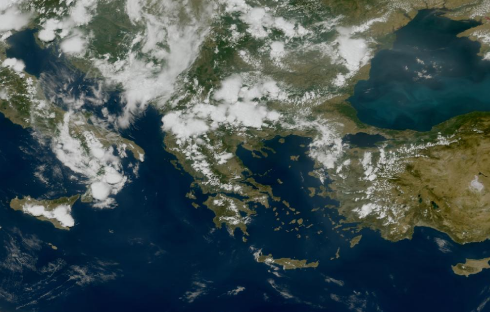 Τελευταία δορυφορική εικόνα νεφοκάλυψης