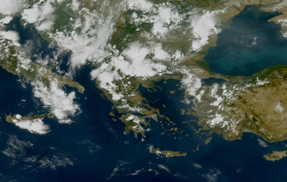 Τελευταία δορυφορική εικόνα νεφοκάλυψης