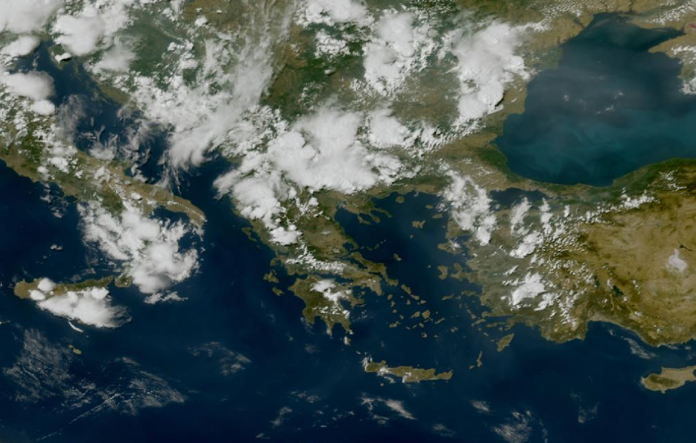 Τελευταία δορυφορική εικόνα νεφοκάλυψης