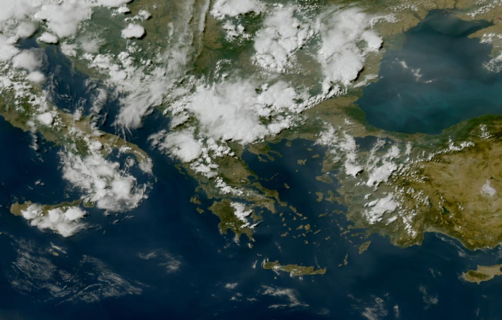 Τελευταία δορυφορική εικόνα νεφοκάλυψης