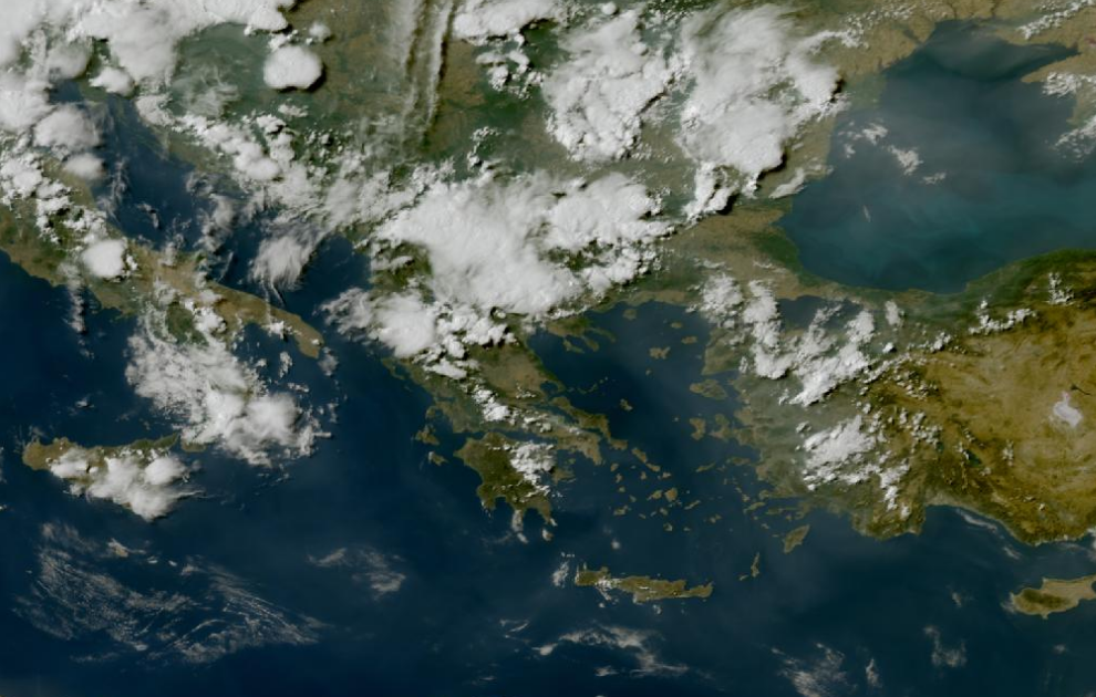 Τελευταία δορυφορική εικόνα νεφοκάλυψης