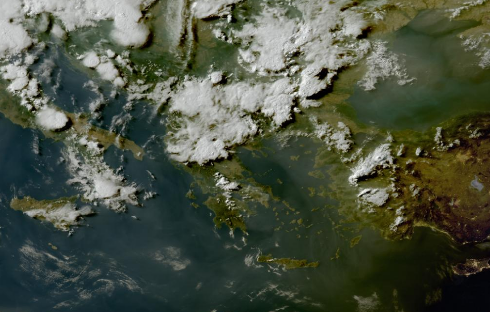 Τελευταία δορυφορική εικόνα νεφοκάλυψης
