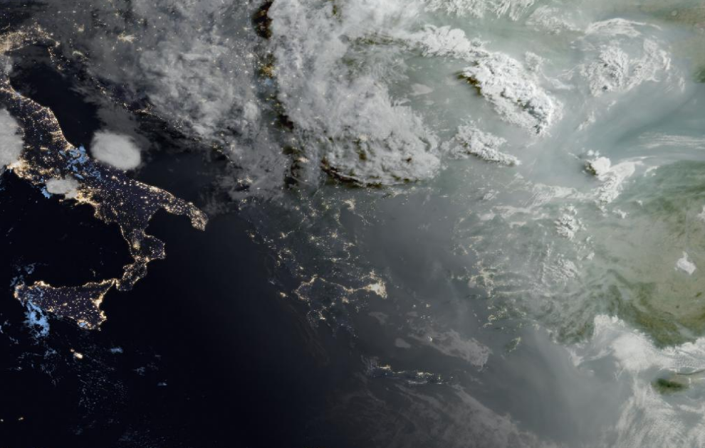Τελευταία δορυφορική εικόνα νεφοκάλυψης