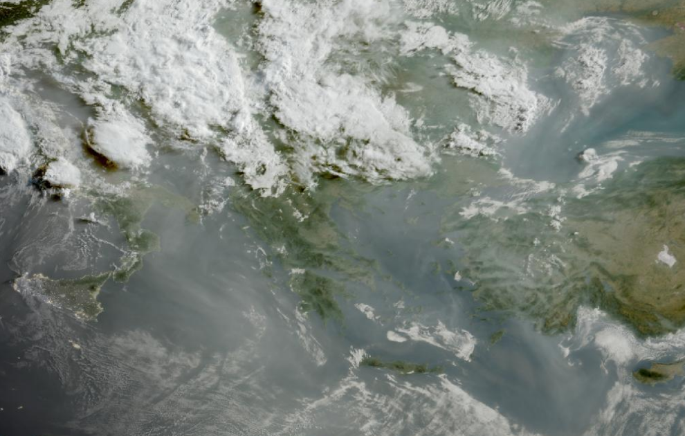 Τελευταία δορυφορική εικόνα νεφοκάλυψης