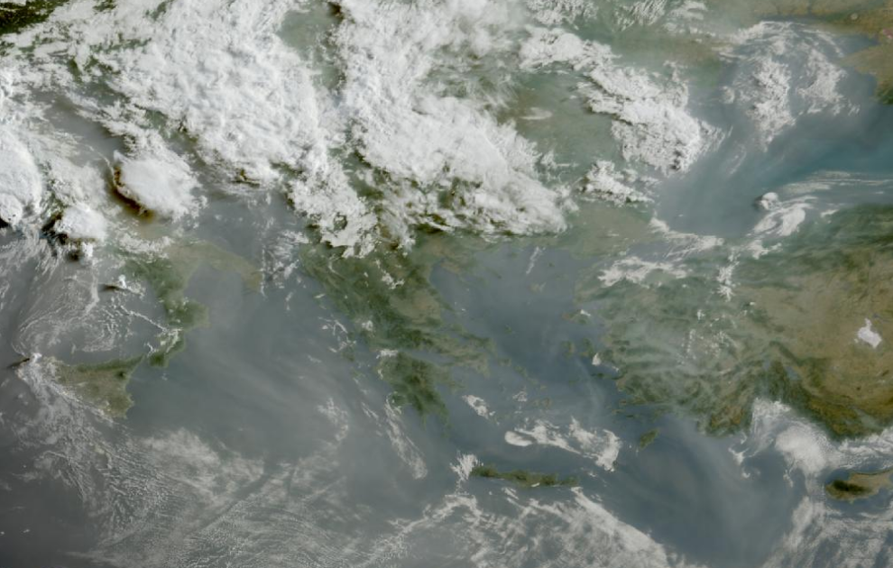 Τελευταία δορυφορική εικόνα νεφοκάλυψης