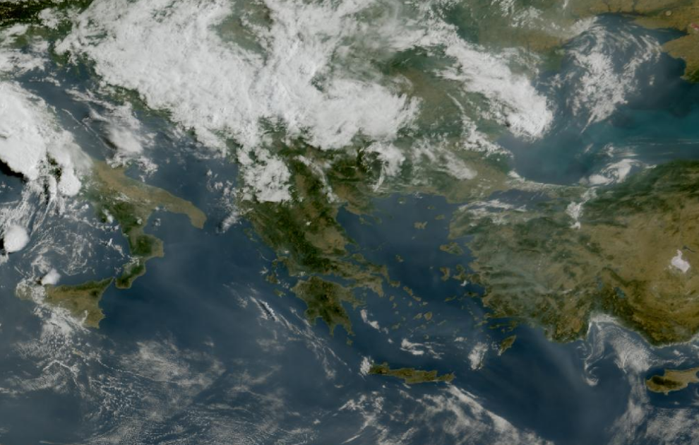 Τελευταία δορυφορική εικόνα νεφοκάλυψης