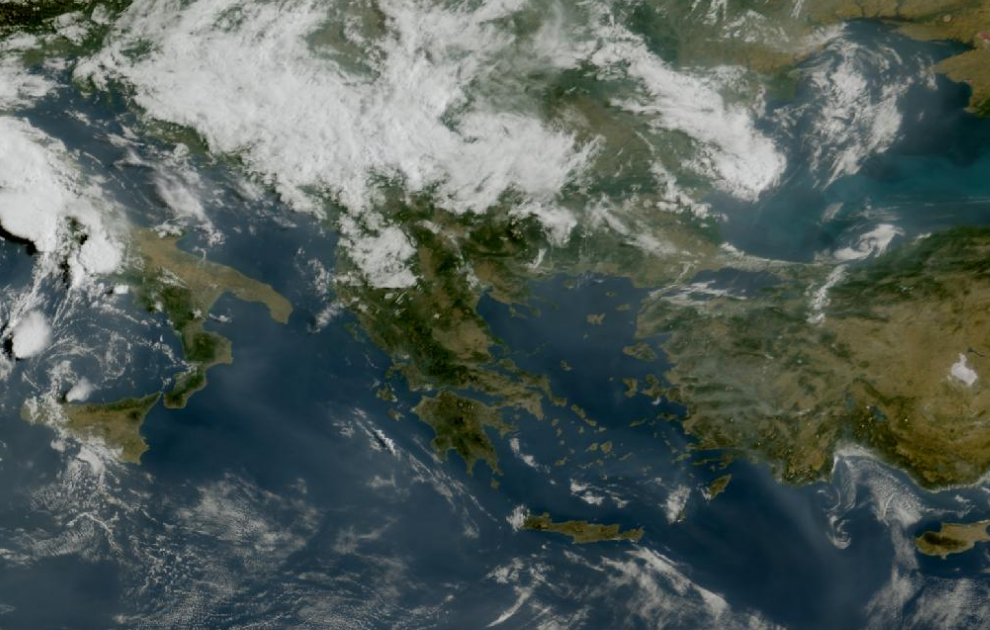 Τελευταία δορυφορική εικόνα νεφοκάλυψης