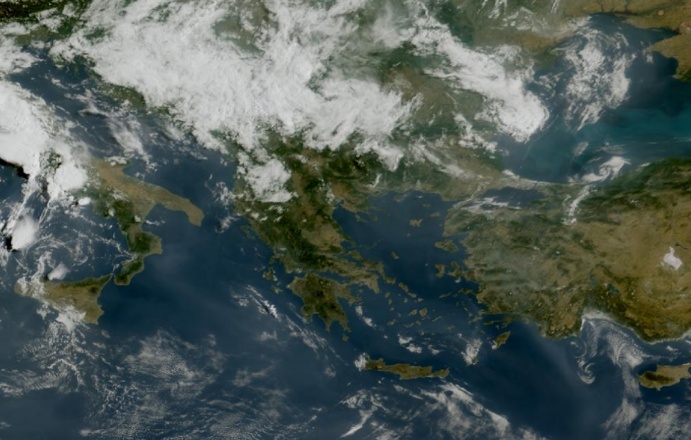 Τελευταία δορυφορική εικόνα νεφοκάλυψης