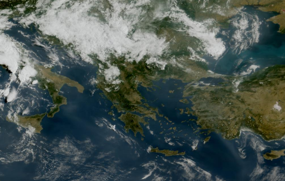 Τελευταία δορυφορική εικόνα νεφοκάλυψης