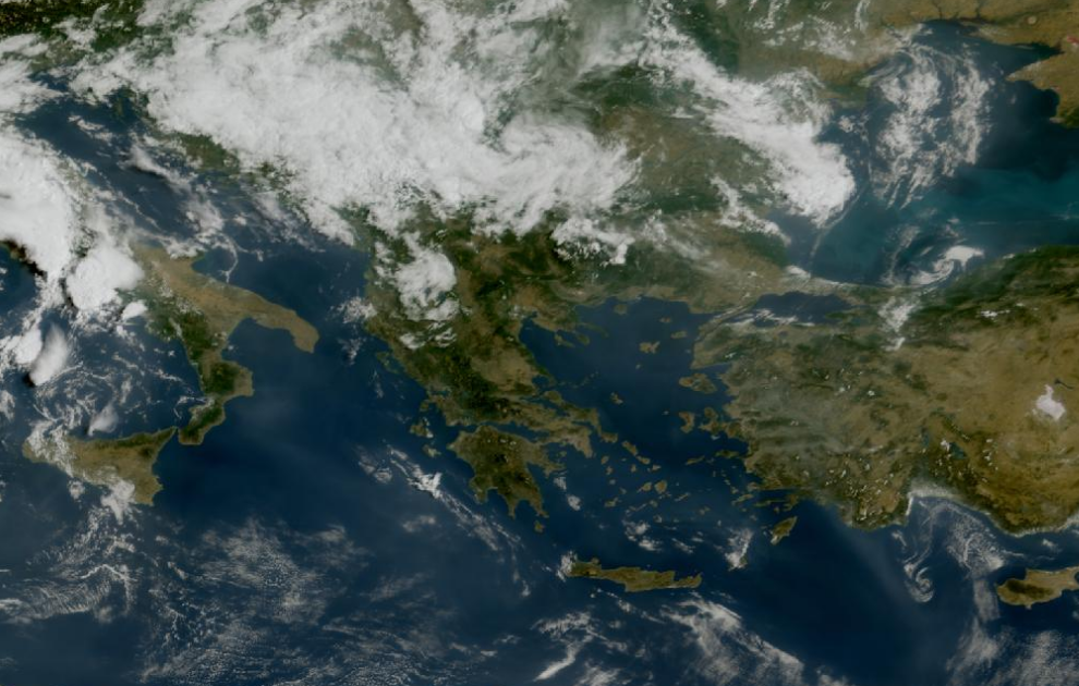 Τελευταία δορυφορική εικόνα νεφοκάλυψης