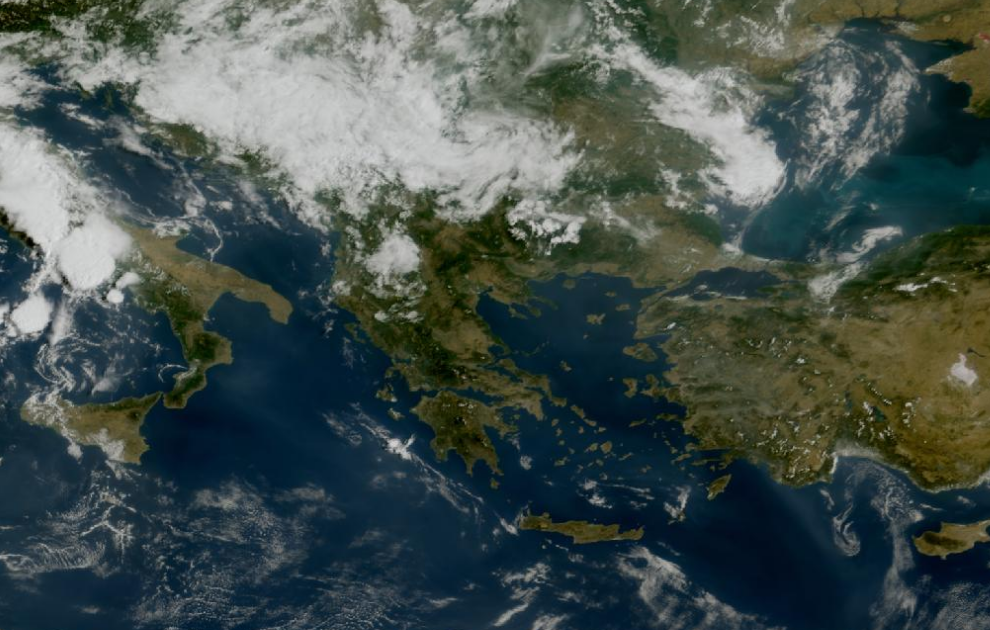 Τελευταία δορυφορική εικόνα νεφοκάλυψης