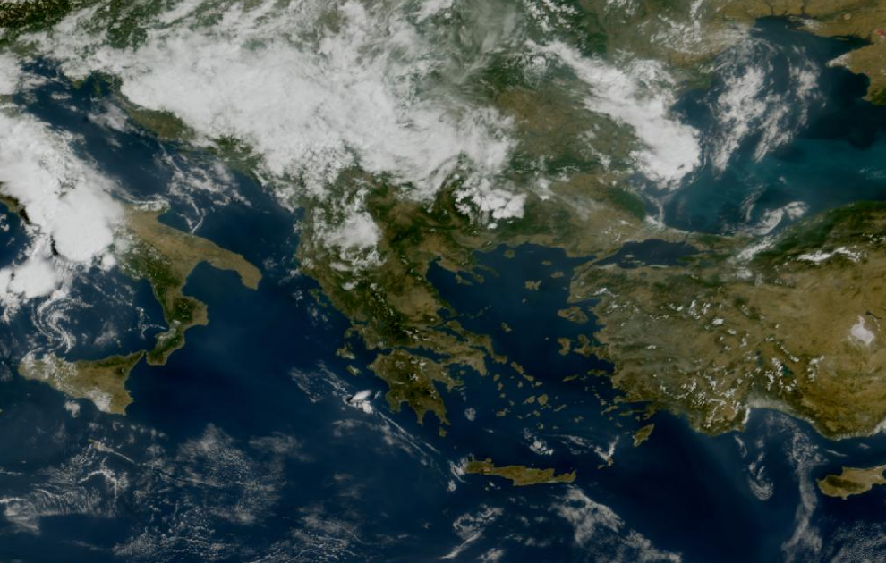 Τελευταία δορυφορική εικόνα νεφοκάλυψης