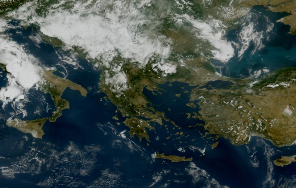 Τελευταία δορυφορική εικόνα νεφοκάλυψης