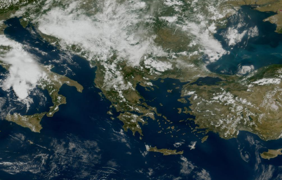 Τελευταία δορυφορική εικόνα νεφοκάλυψης