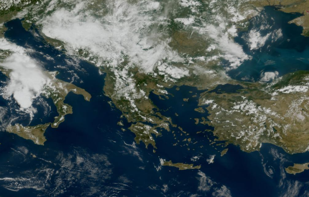 Τελευταία δορυφορική εικόνα νεφοκάλυψης