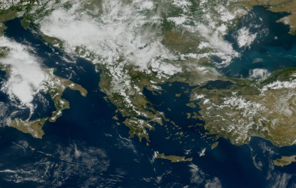 Τελευταία δορυφορική εικόνα νεφοκάλυψης
