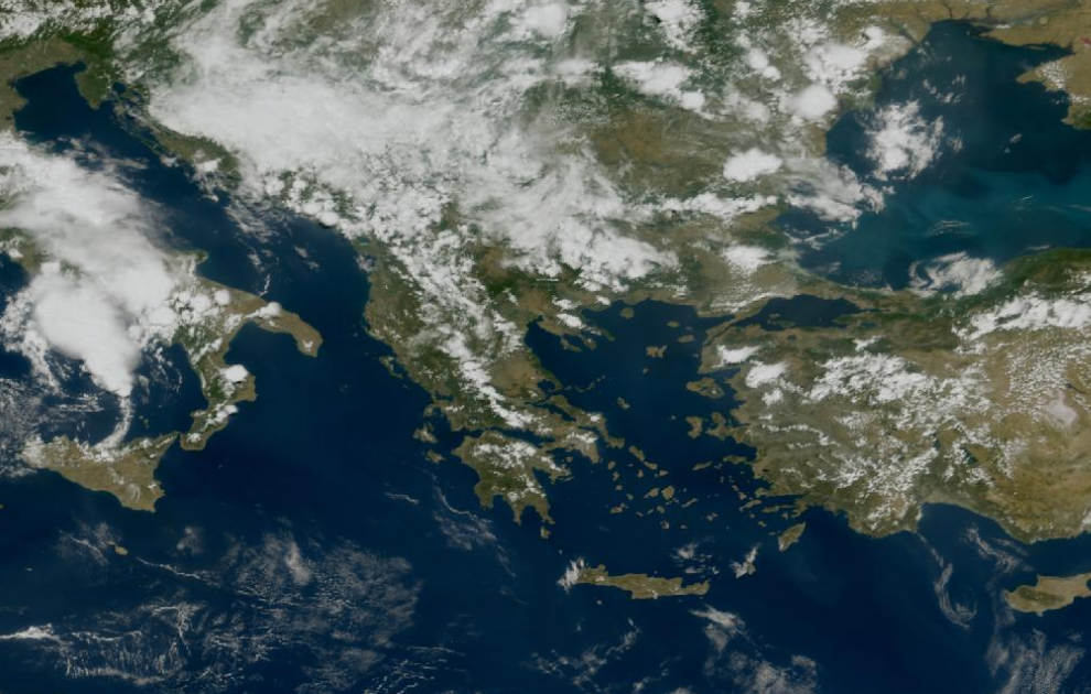 Τελευταία δορυφορική εικόνα νεφοκάλυψης