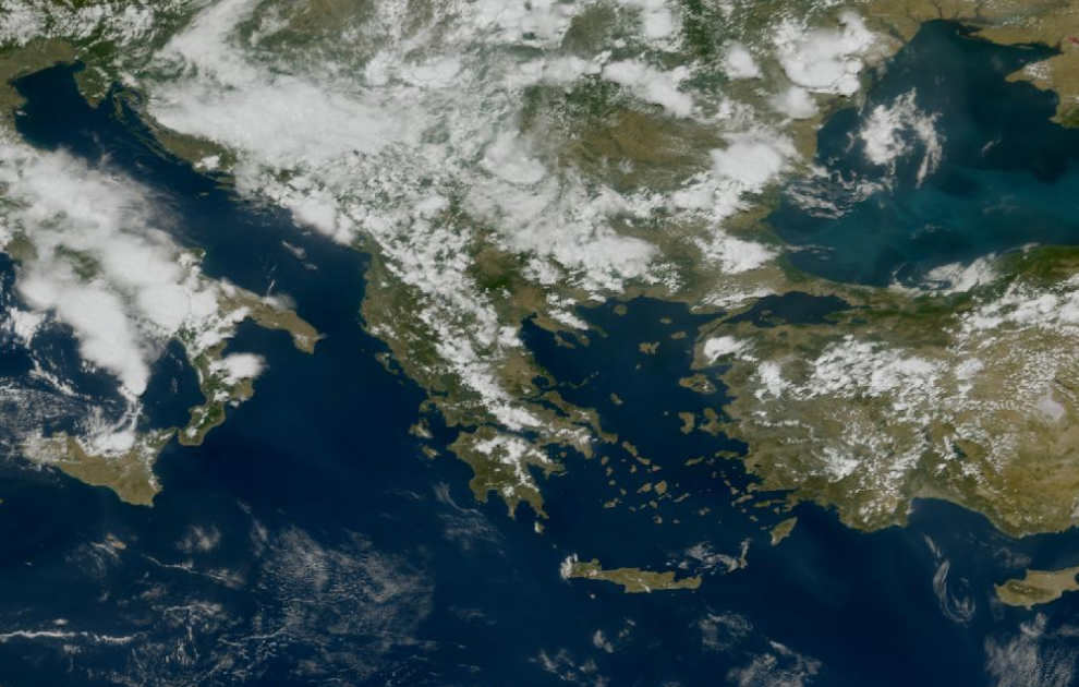 Τελευταία δορυφορική εικόνα νεφοκάλυψης
