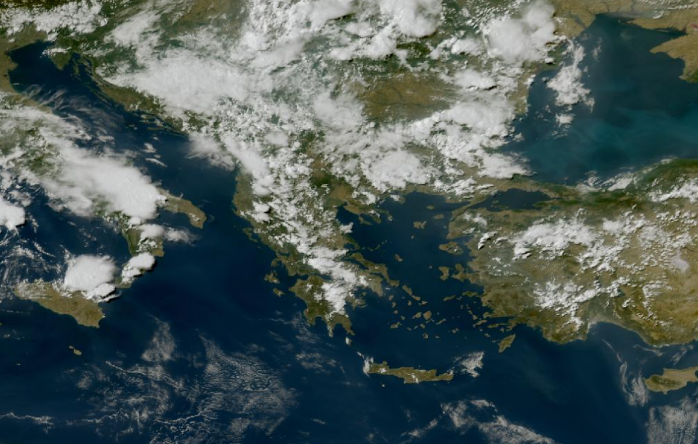 Τελευταία δορυφορική εικόνα νεφοκάλυψης