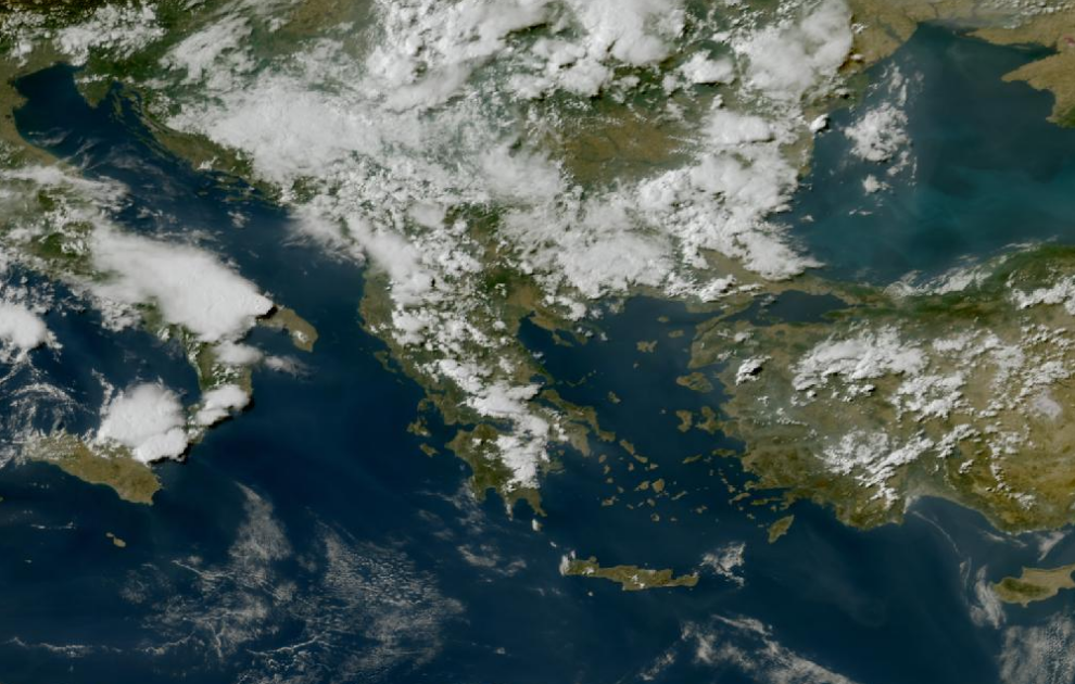 Τελευταία δορυφορική εικόνα νεφοκάλυψης