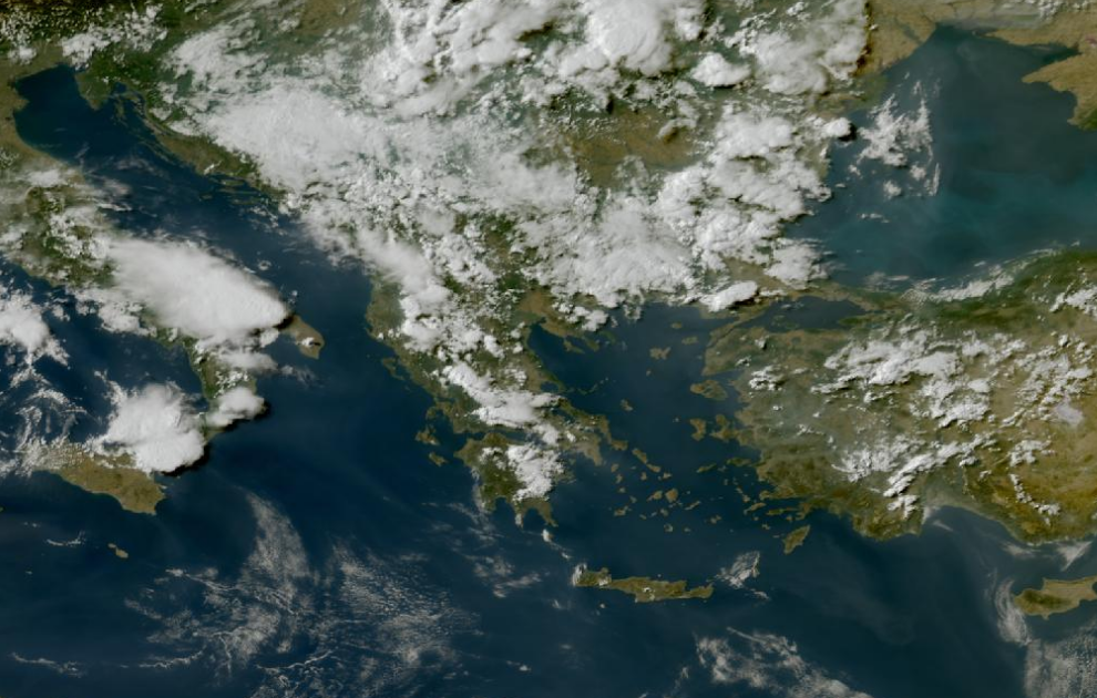 Τελευταία δορυφορική εικόνα νεφοκάλυψης