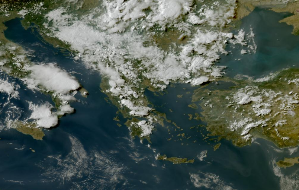 Τελευταία δορυφορική εικόνα νεφοκάλυψης