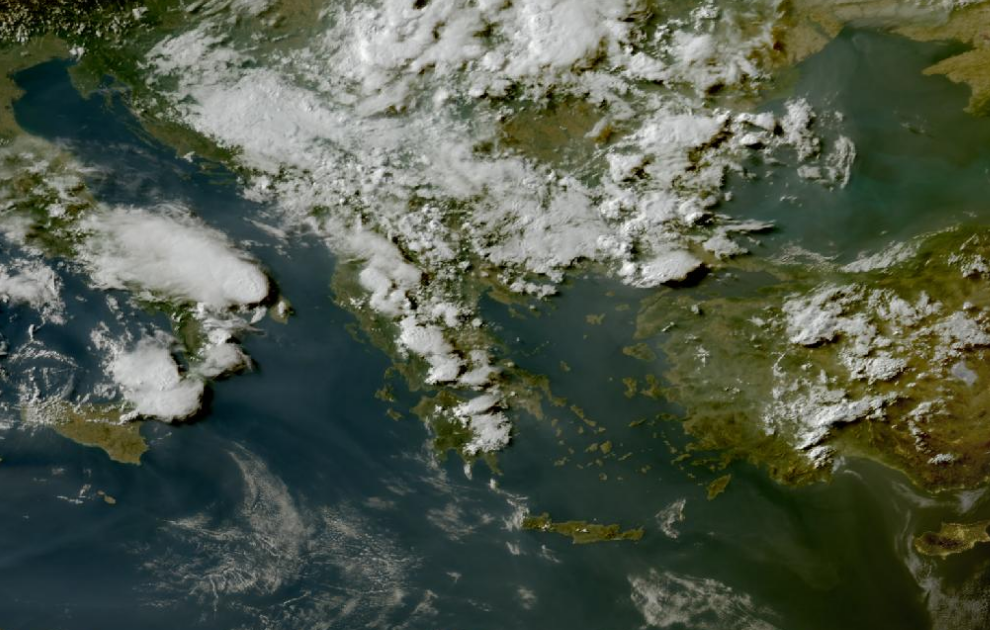 Τελευταία δορυφορική εικόνα νεφοκάλυψης