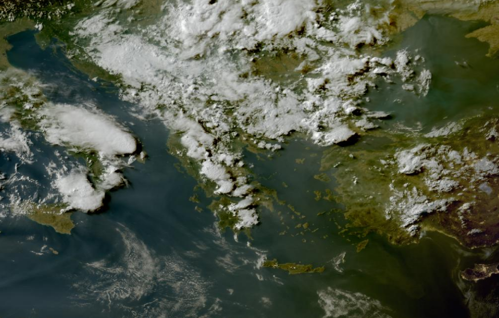 Τελευταία δορυφορική εικόνα νεφοκάλυψης