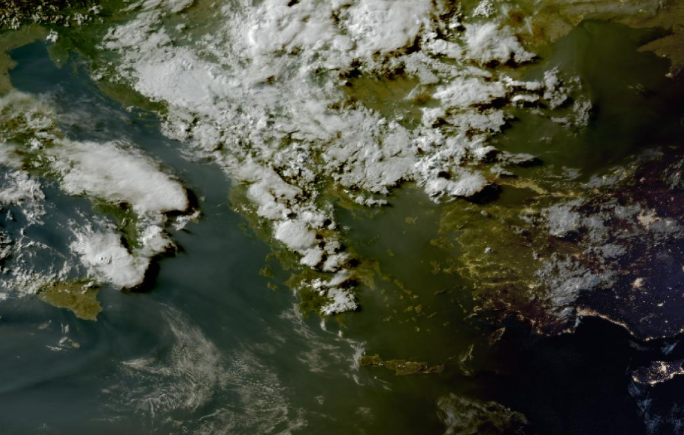 Τελευταία δορυφορική εικόνα νεφοκάλυψης