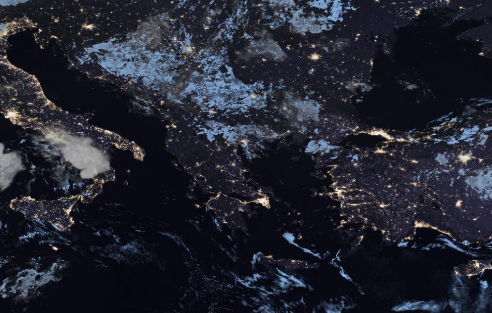 Τελευταία δορυφορική εικόνα νεφοκάλυψης