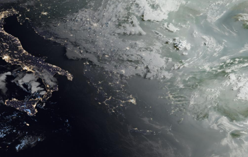 Τελευταία δορυφορική εικόνα νεφοκάλυψης