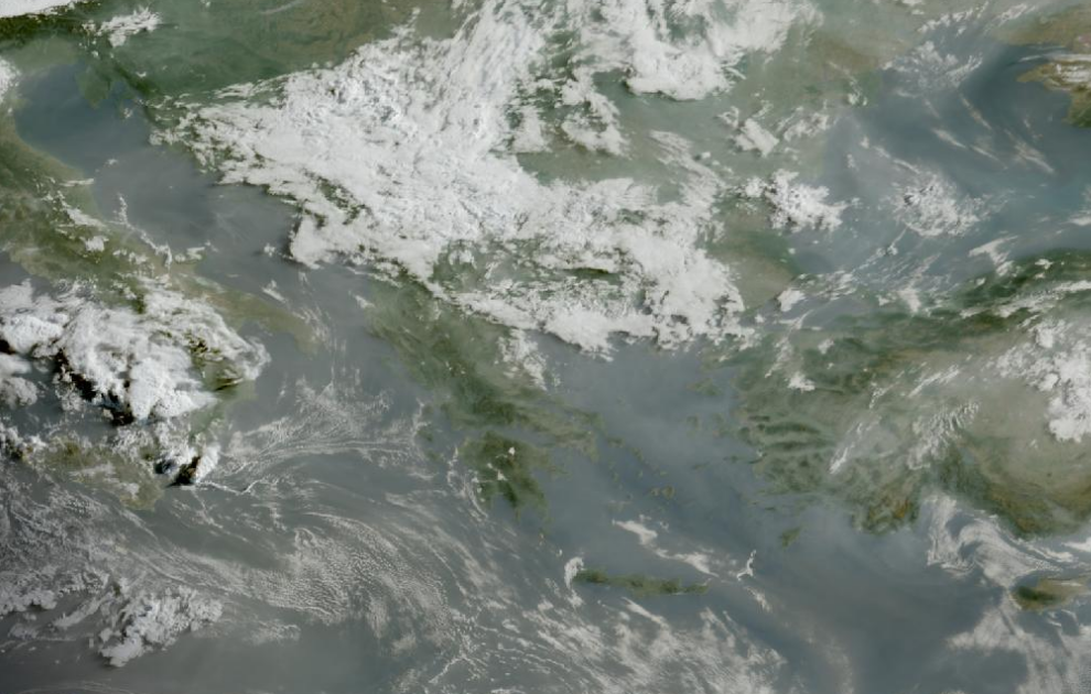 Τελευταία δορυφορική εικόνα νεφοκάλυψης