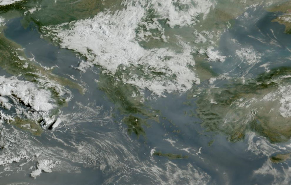 Τελευταία δορυφορική εικόνα νεφοκάλυψης