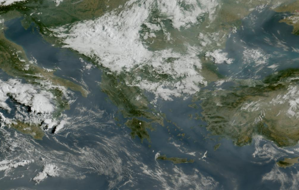 Τελευταία δορυφορική εικόνα νεφοκάλυψης