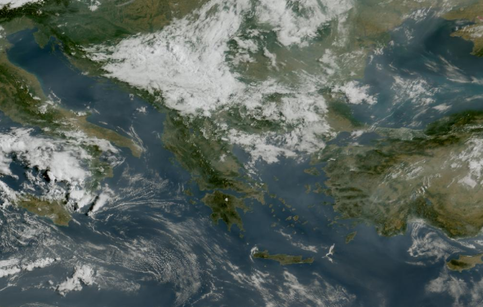 Τελευταία δορυφορική εικόνα νεφοκάλυψης