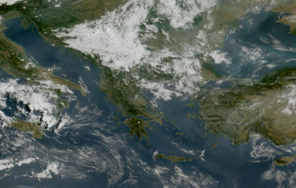 Τελευταία δορυφορική εικόνα νεφοκάλυψης