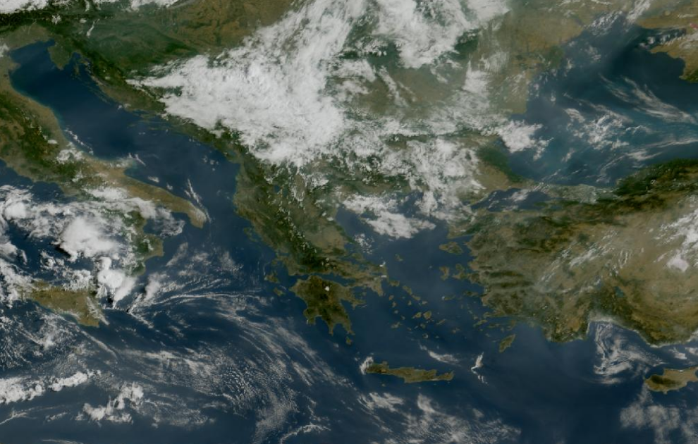 Τελευταία δορυφορική εικόνα νεφοκάλυψης